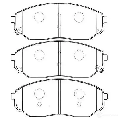 Тормозные колодки, комплект KAVO PARTS 8715616025195 1757344 3P 0CR bp4010 изображение 0