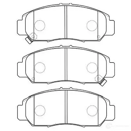 Тормозные колодки, комплект KAVO PARTS 8715616024624 bp2044 1757233 COA TQ изображение 0