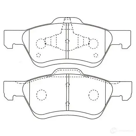 Тормозные колодки, комплект KAVO PARTS 1757437 bp4577 HI9Y2 J 871561616502