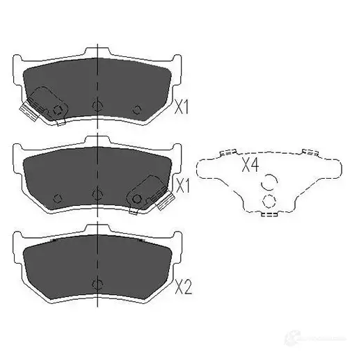 Тормозные колодки, комплект KAVO PARTS kbp8518 S4 TERZ 1767528 871561615257 изображение 0