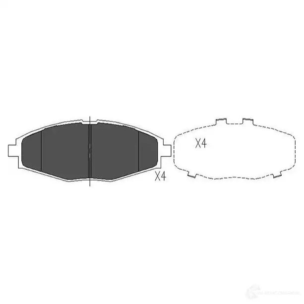 Тормозные колодки, комплект KAVO PARTS UD7JE 0 1767045 8715616131933 kbp1002 изображение 0