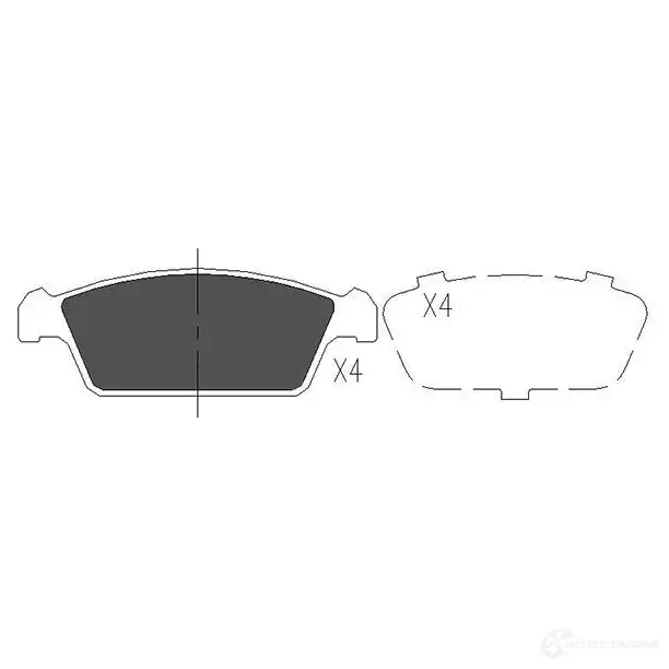 Тормозные колодки, комплект KAVO PARTS kbp8515 HVVC EB 871561615254 1767525 изображение 0