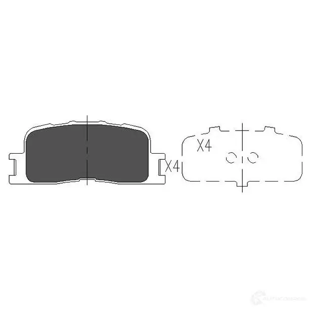Тормозные колодки, комплект KAVO PARTS 1767618 871561615314 kbp9077 PE6 O6V изображение 0