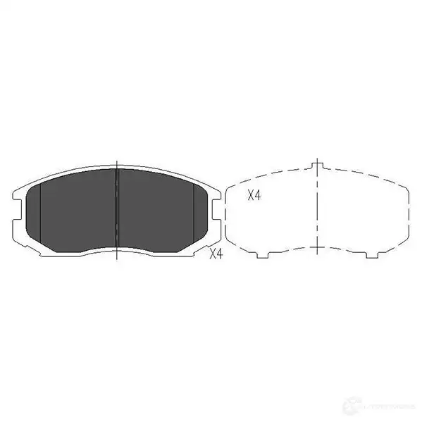 Тормозные колодки, комплект KAVO PARTS 6 V3LU8W 8715616132473 1767320 kbp5505