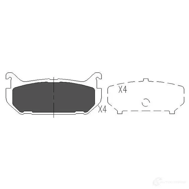 Тормозные колодки, комплект KAVO PARTS 1767248 8715616132367 W3 O96IQ kbp4508