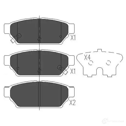 Тормозные колодки, комплект KAVO PARTS kbp5510 Y QOJV 1767325 8715616132527