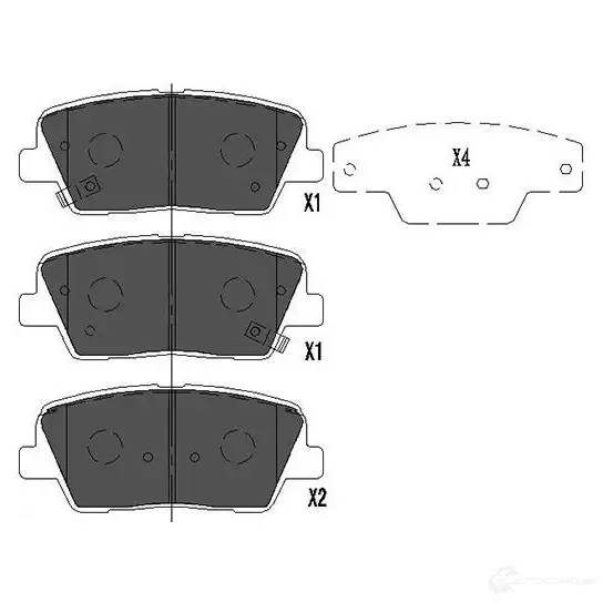 Тормозные колодки, комплект KAVO PARTS kbp3034 8715616166683 L5YV 04 1767180
