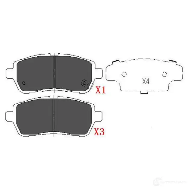 Тормозные колодки, комплект KAVO PARTS 871561615024 1767078 kbp1514 0WQBT JP