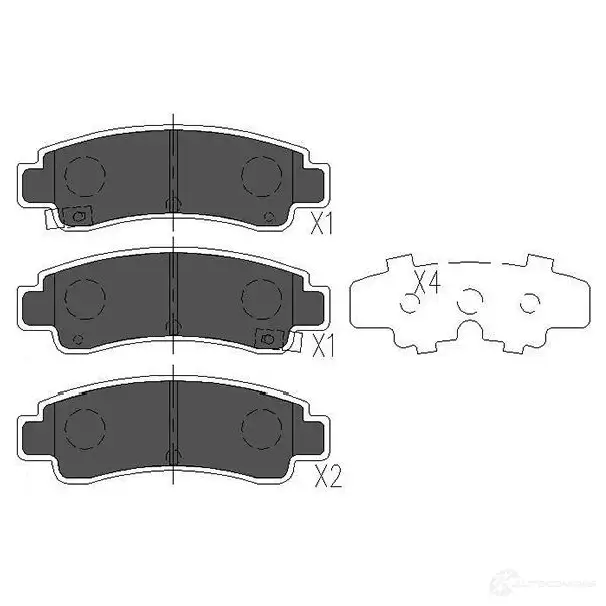 Тормозные колодки, комплект KAVO PARTS 1767412 871561615192 1 GYUFI kbp6546 изображение 0