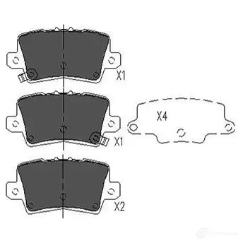 Тормозные колодки, комплект KAVO PARTS 1767096 8715616132107 P ZXXF kbp2014