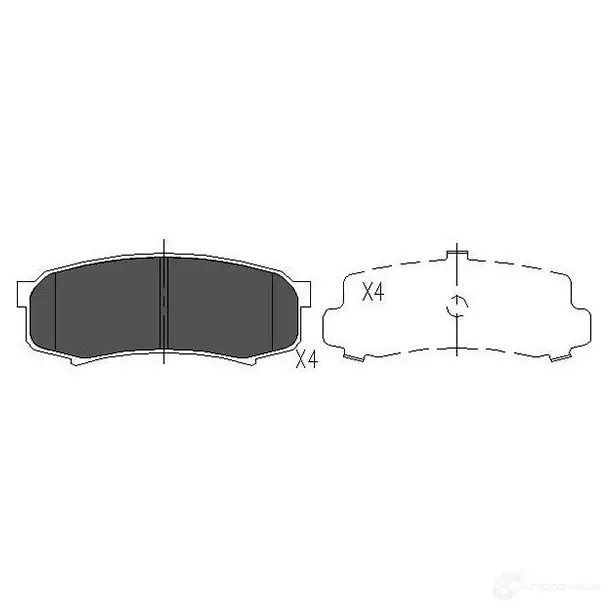 Тормозные колодки, комплект KAVO PARTS 1767549 kbp9007 8715616133050 WYZ LZEN