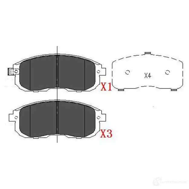Тормозные колодки, комплект KAVO PARTS 871561615203 kbp6557 1767423 JT 48E1J изображение 0