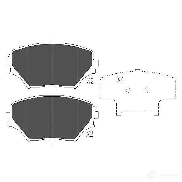 Тормозные колодки, комплект KAVO PARTS 8715616133098 5 U5CJ6 kbp9011 1767553