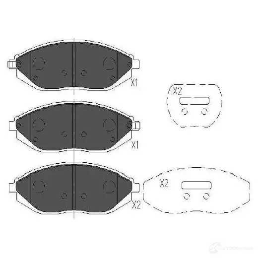 Тормозные колодки, комплект KAVO PARTS 1767060 5V1 HO kbp1017 8715616207676