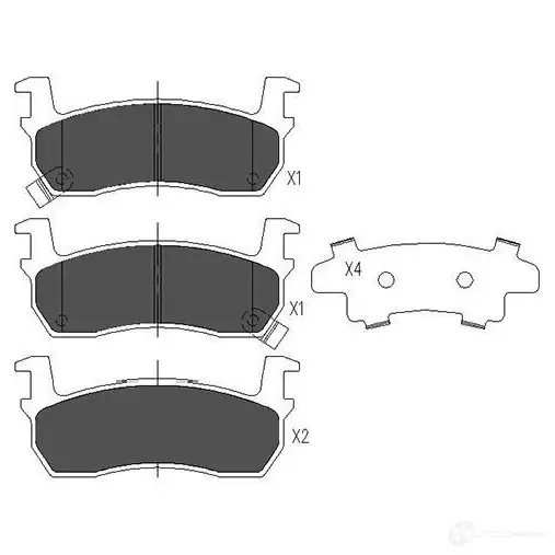 Тормозные колодки, комплект KAVO PARTS 3Y LSHZT 871561615176 1767396 kbp6530