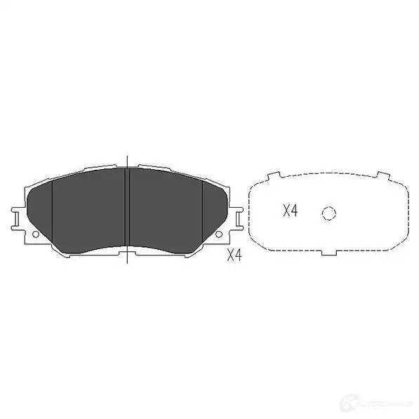 Тормозные колодки, комплект KAVO PARTS 8715616175005 1767660 kbp9120 7Q LI2M изображение 5