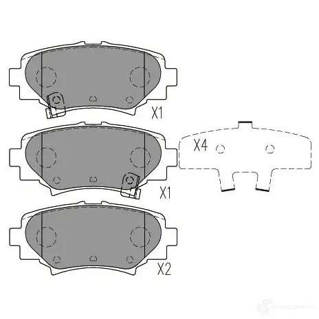 Тормозные колодки, комплект KAVO PARTS kbp4575 1767315 XHGBH V 8715616240840