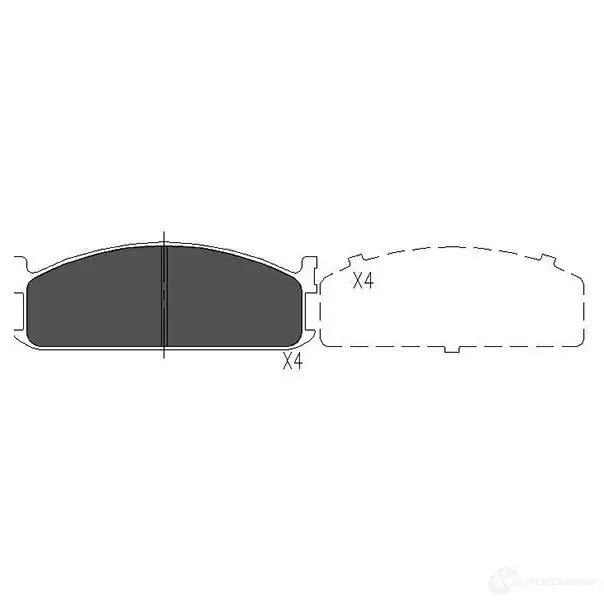 Тормозные колодки, комплект KAVO PARTS kbp3505 871561615075 1767198 J3EV S