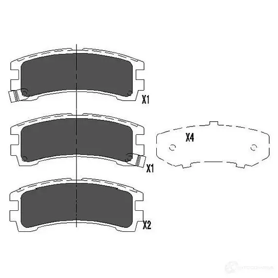 Тормозные колодки, комплект KAVO PARTS 1767415 kbp6549 871561615195 RGV0WP P