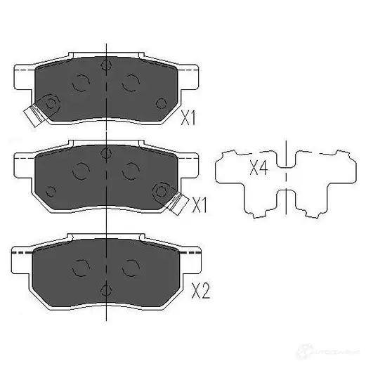 Тормозные колодки, комплект KAVO PARTS L0 YVG kbp2007 8715616132039 1767089 изображение 0