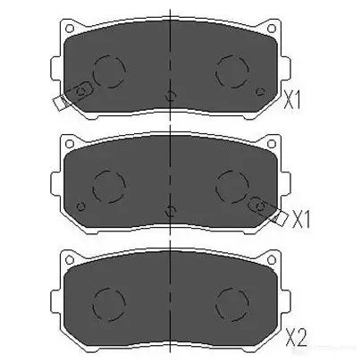 Тормозные колодки, комплект KAVO PARTS kbp4001 1767213 8715616132220 E0 KRJ изображение 0