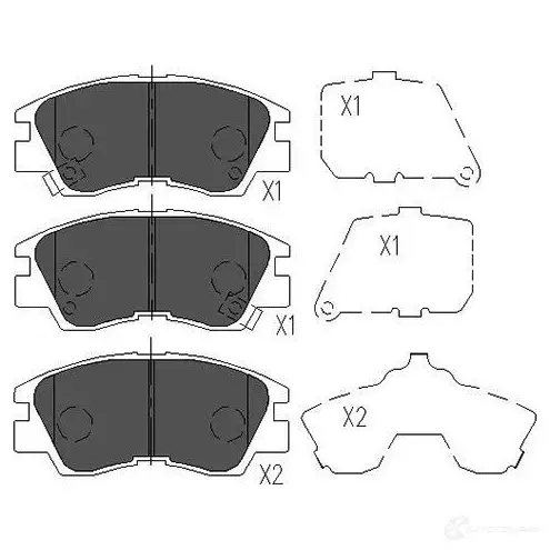 Тормозные колодки, комплект KAVO PARTS kbp5501 1767316 8715616132435 HCN BR9P