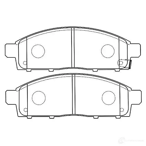 Тормозные колодки, комплект KAVO PARTS 8715616054560 1757498 bp5552 TY 6Z4J