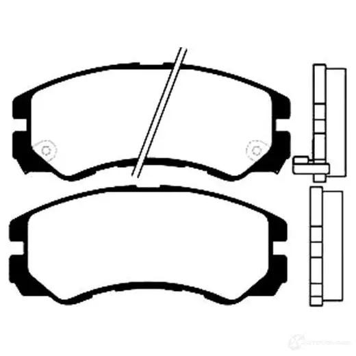 Тормозные колодки, комплект KAVO PARTS bp3501 1757314 8715616003735 JI MM0