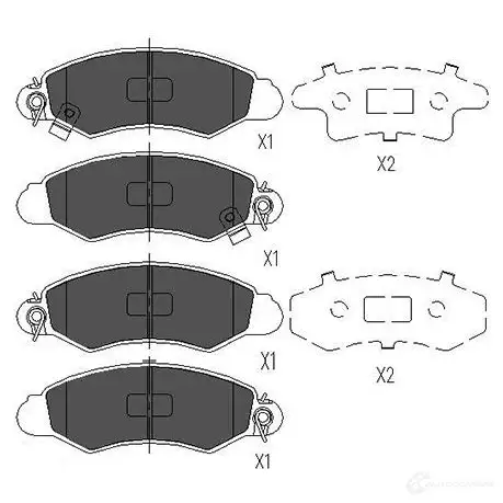 Тормозные колодки, комплект KAVO PARTS 871561615259 kbp8520 2WL OQ 1767530