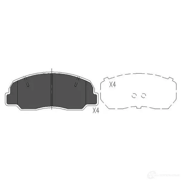 Тормозные колодки, комплект KAVO PARTS 9P5 BJ 1767068 kbp1504 871561615014
