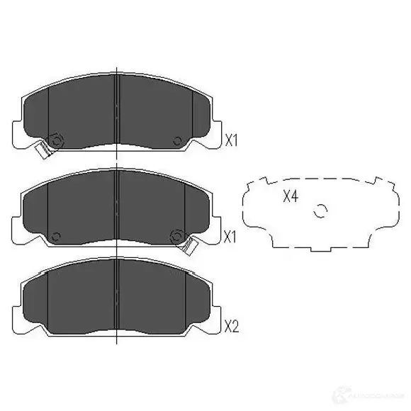 Тормозные колодки, комплект KAVO PARTS FH MSIY 871561615033 kbp2024 1767106 изображение 0