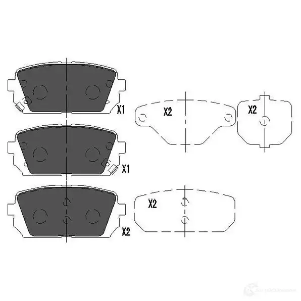 Тормозные колодки, комплект KAVO PARTS UY G9Z kbp4019 1767231 871561615098