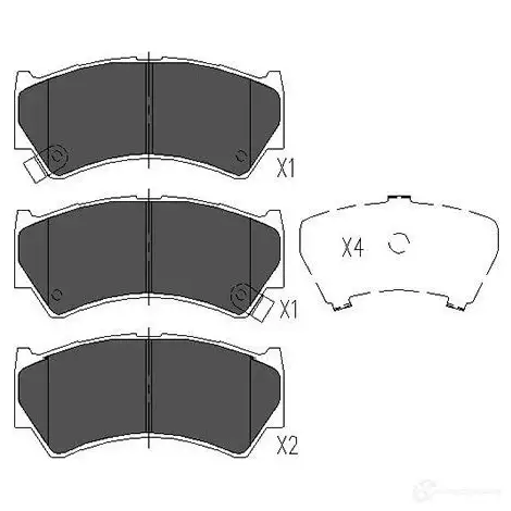 Тормозные колодки, комплект KAVO PARTS kbp8519 1767529 871561615258 R 9PEZ