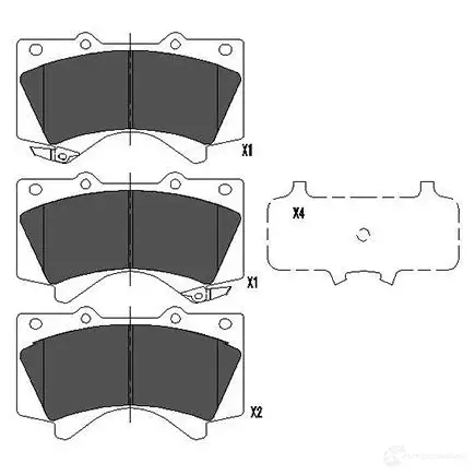 Тормозные колодки, комплект KAVO PARTS kbp9098 871561615335 2 B27O5 1767639