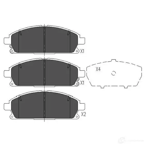 Тормозные колодки, комплект KAVO PARTS 8715616132770 S LOP6 kbp6515 1767381