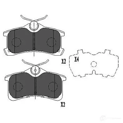 Тормозные колодки, комплект KAVO PARTS 8715616133159 1767559 BBK MKV kbp9017