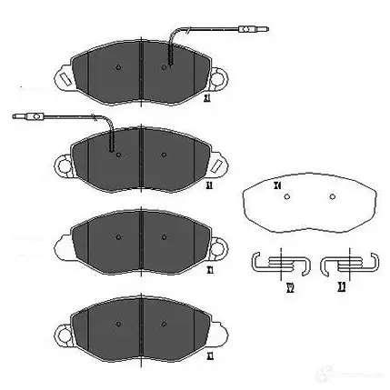 Тормозные колодки, комплект KAVO PARTS 871561615232 kbp6586 HJ GRRZZ 1767451