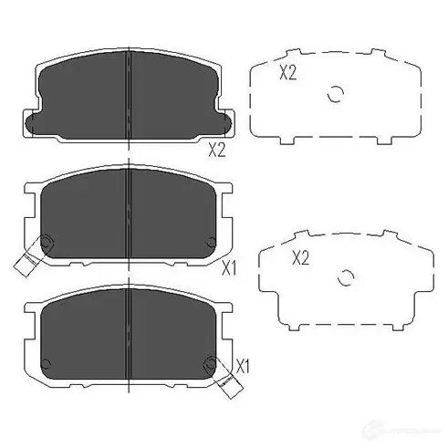Тормозные колодки, комплект KAVO PARTS 5JC8 GY kbp9035 871561615272 1767577 изображение 0