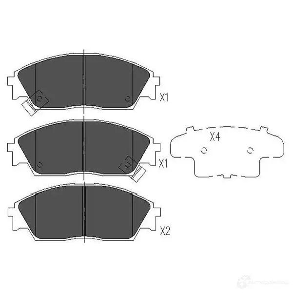Тормозные колодки, комплект KAVO PARTS FIXS2J K 1767104 kbp2022 871561615031