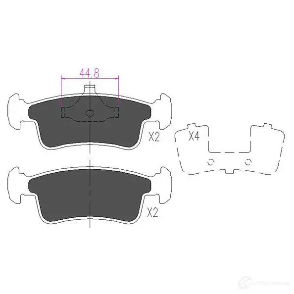 Тормозные колодки, комплект KAVO PARTS 871561615253 WE 563O kbp8514 1767524 изображение 5