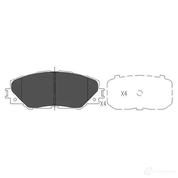 Тормозные колодки, комплект KAVO PARTS 8715616133241 1767568 Z G3Q5O kbp9026
