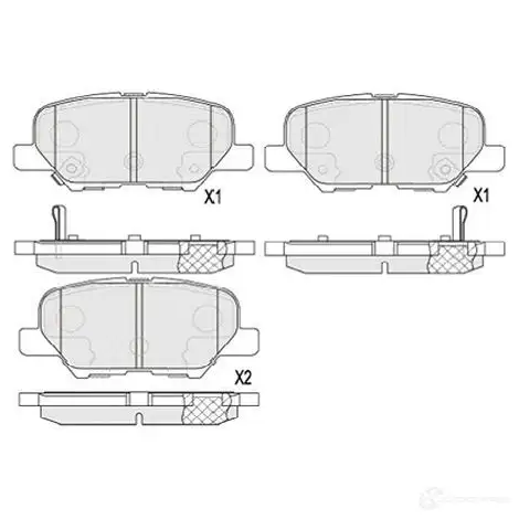 Тормозные колодки, комплект KAVO PARTS kbp5551 SM O4E4 8715616232302 1767362