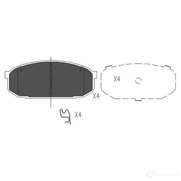 Тормозные колодки, комплект KAVO PARTS C51Q0 7 1767268 871561615112 kbp4528