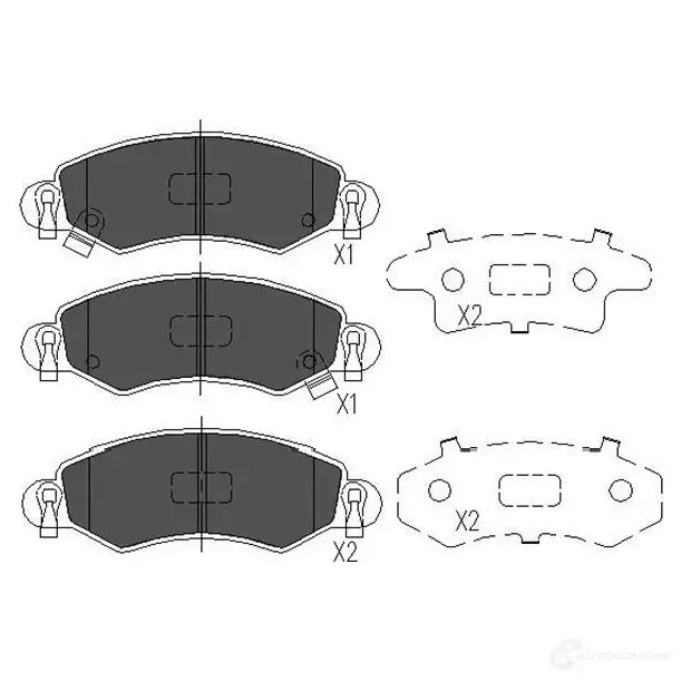 Тормозные колодки, комплект KAVO PARTS VC XHT 1767518 kbp8508 8715616132947