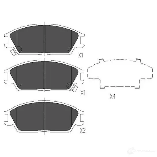 Тормозные колодки, комплект KAVO PARTS kbp3001 1767147 BS 60Q 8715616132114