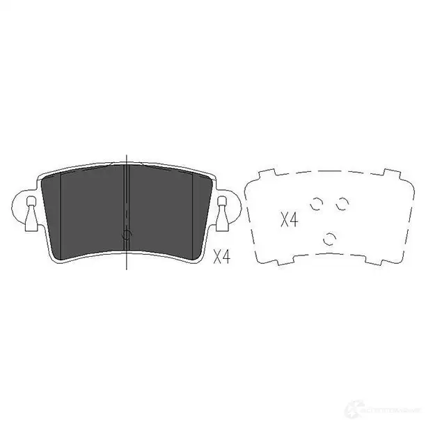 Тормозные колодки, комплект KAVO PARTS CG4J E7W kbp6564 1767430 871561615210