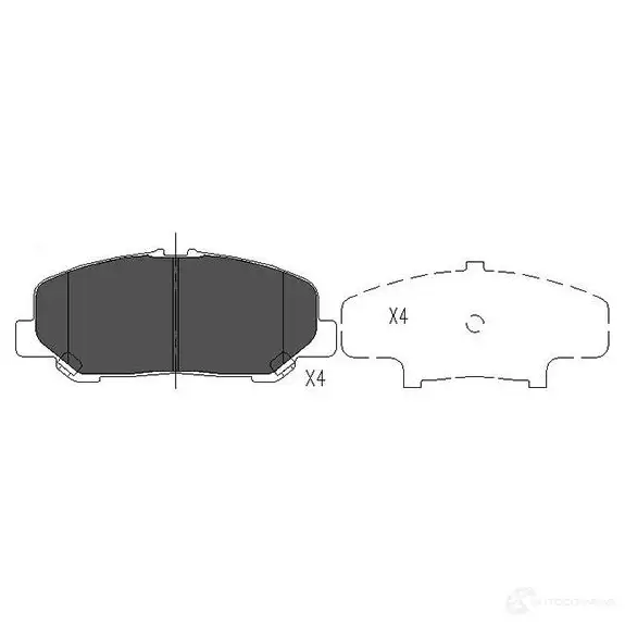 Тормозные колодки, комплект KAVO PARTS 1767642 871561615338 kbp9101 K 86JF2 изображение 0