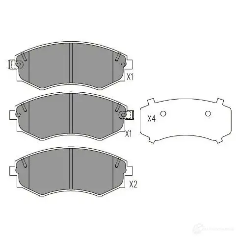 Тормозные колодки, комплект KAVO PARTS 8715616055499 bp7502 QT4 5Z4 1757639
