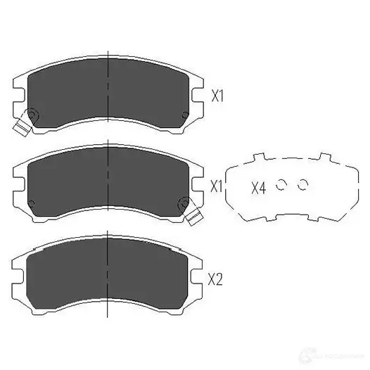Тормозные колодки, комплект KAVO PARTS Z740F J 1767523 kbp8513 871561615252