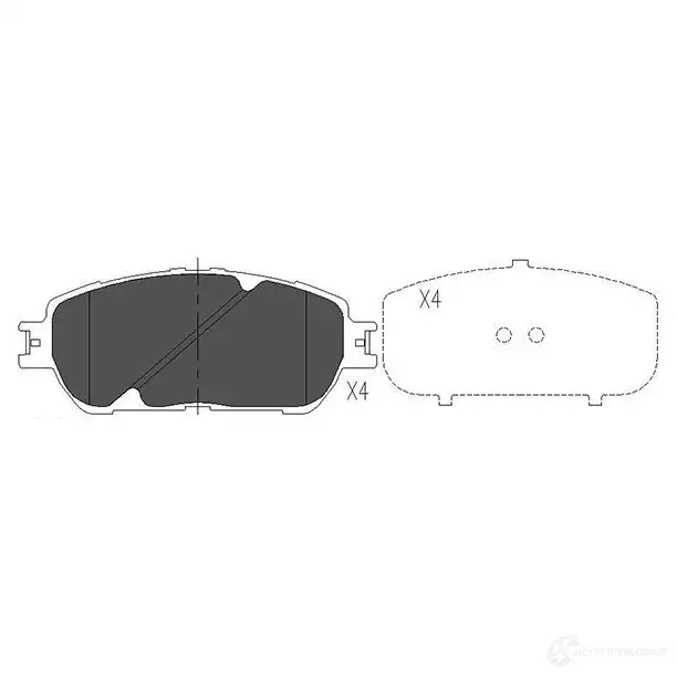 Тормозные колодки, комплект KAVO PARTS 871561615327 1767631 98 891 kbp9090 изображение 0